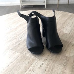 Open toe booties
